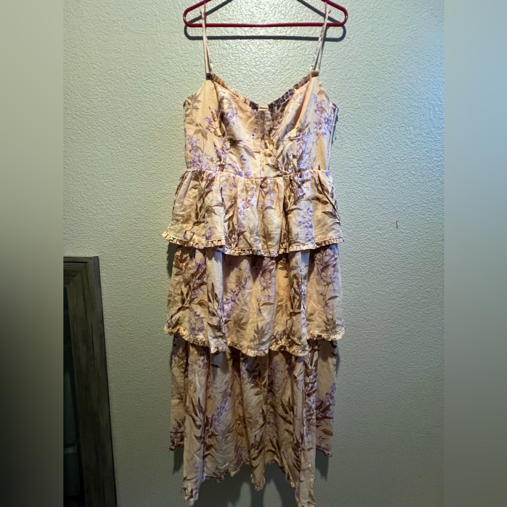 House of Harlow 1960 Floral Tier Corset Dress Size Medium - Picture 10 of 15